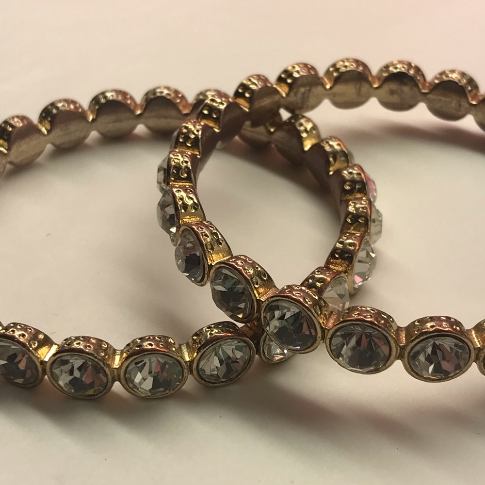 Betsey Johnson bangle bracelets Crystal rhinestone
